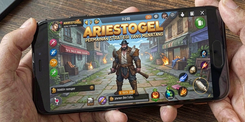 Screenshot ARIESTOGEL menampilkan gameplay strategi yang intens.