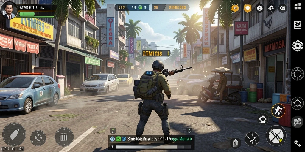 Tangkapan layar gameplay <strong>ATM138</strong> menampilkan elemen simulasi yang menarik dan imersif.