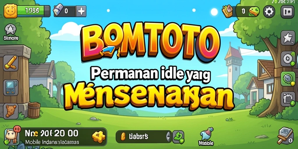 Screenshot gameplay <strong>BOMTOTO</strong> yang menampilkan kemajuan idle yang mengesankan.