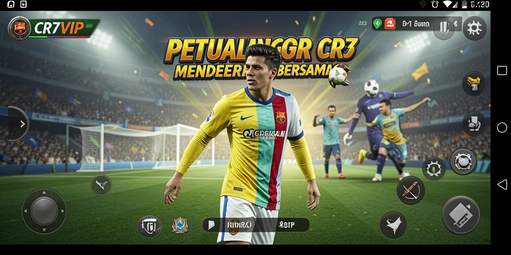 Gameplay menantang dalam CR7VIP dengan berbagai lokasi petualangan.