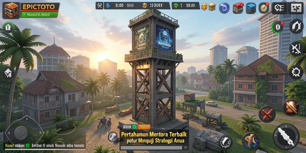 Screenshot EPICTOTO menampilkan aksi gameplay Tower Defense yang seru.