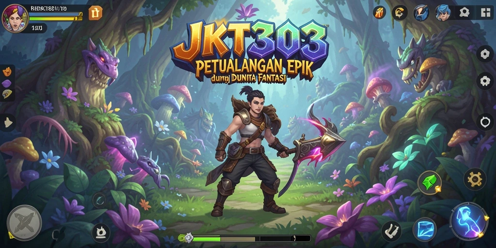 Tangkapan layar JKT303 menampilkan aksi seru dalam petualangan RPG.