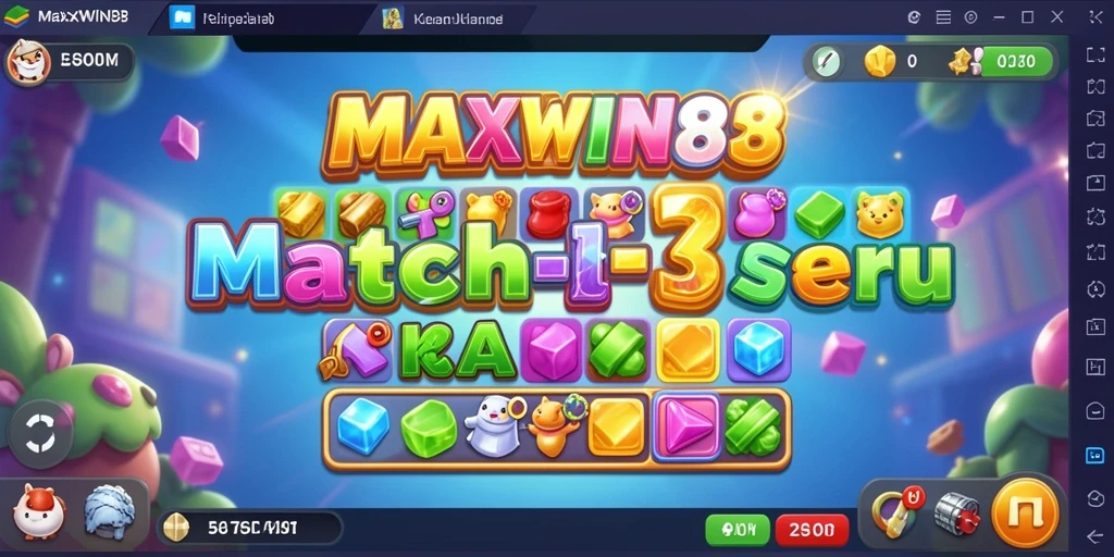 Screenshot gameplay MAXWIN88 yang menggambarkan aksi mencocokkan buah.