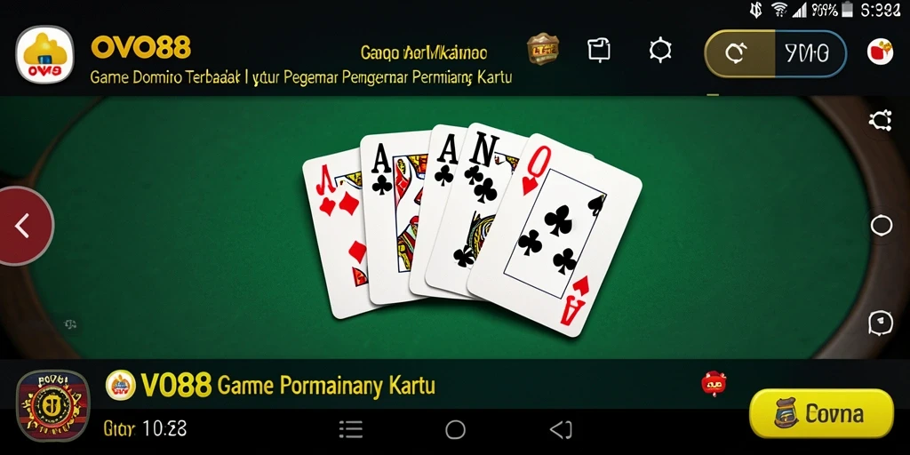 Screenshot gameplay OVO88 menampilkan suasana seru bermain Domino.