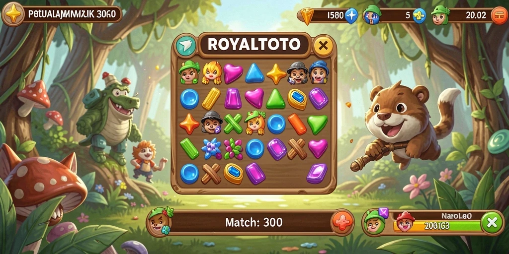 Tampilan gameplay seru dan berwarna-warni dari ROYALTOTO.