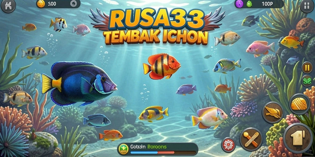 Tampilan gameplay seru RUSA33 dengan momen menangkap ikan.
