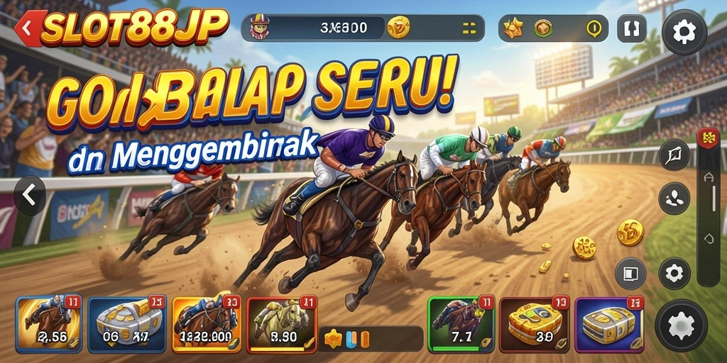 Gameplay Racing yang penuh aksi dan kecepatan.