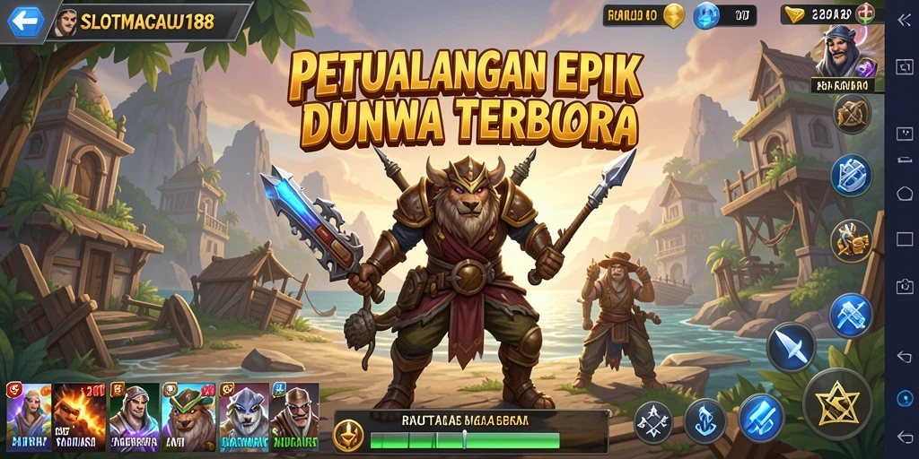 Screenshot menunjukkan pemain menjelajahi dunia terbuka SLOTMACAU188.
