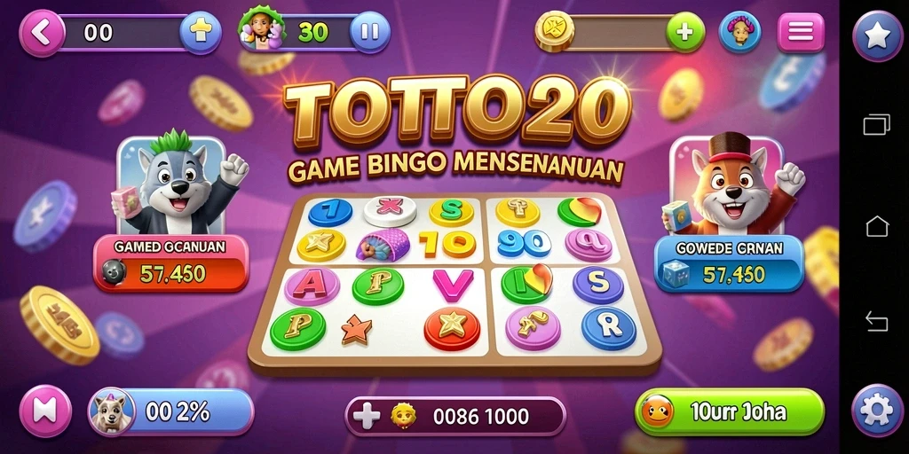 Screenshot gameplay TOTO20 menampilkan keseruan bermain Bingo.