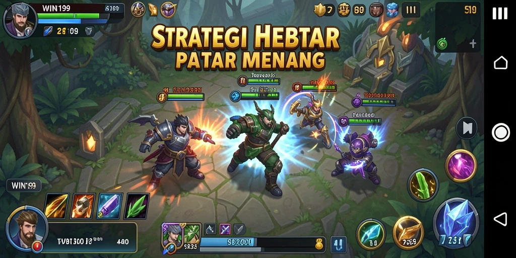 Tampilan gameplay WIN199 dengan taktik strategi yang mendalam.
